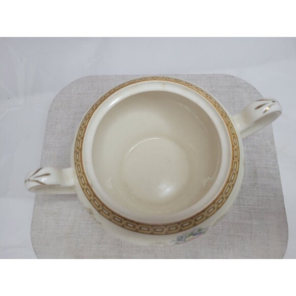 Alfred Meakin Festive Yellow Sugar w/ Lid Vintage - Picture 3 of 6